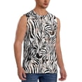 thumbnail image 1 of Lsque Leopard And Zebra Print Men's Cotton Blend Sleeveless Muscle Shirts (S-3XL)- Moisture Wicking, Odor Protection, UPF 30+,Small, 1 of 8
