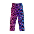 thumbnail image 1 of Lsque Leopard Neon Rainbow Gradient Print Men's Pajama Pants, Lounge Pant - Comfortable Home Wear,Elastic Waistband, Stylish Design-Small, 1 of 9