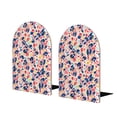 thumbnail image 1 of Lsque Leopard Print (2) Printed Wood Bookends,Non-Skid Bookend for Shelves,Heavy Duty Support Bookends,Non-Slip Foam Pads for Office, Home, and Library,1 Pair, 1 of 8