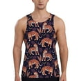 thumbnail image 1 of Lsque Leopard Print Pattern Mens Tank Tops Muscle Athletic Quick Dry Sleeveless Workout Fitness T Shirts Beach Tank Top, Loose-fit Sleeveless Shirt for Men-4X-Large, 1 of 7