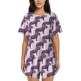 thumbnail image 1 of Lsque Leopard Print Women's Short-Sleeved Pajama Set - 2 Piece Soft and Lightweight Sleepwear Set-Small, 1 of 9