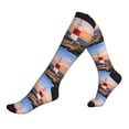 thumbnail image 1 of Lsque Lighthous1 Pattern Sport Compression Socks for Men & Women 15-20 mmHg Knee High Nurse Pregnant Running Medical and Travel Athletic, 1 of 6