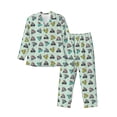 thumbnail image 1 of Lsque Lighthouse Pattern Long Sleeve Pajama Set for Men - Soft 2-Piece Sleepwear and Loungewear Set with Pockets, Comfy Nightwear-Small, 1 of 7