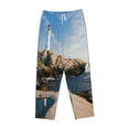 thumbnail image 1 of Lsque Lighthouse Print Women's Pajama Pants, Lounge Pant - Comfortable Home Wear,Elastic Waistband, Stylish Design-Large, 1 of 9