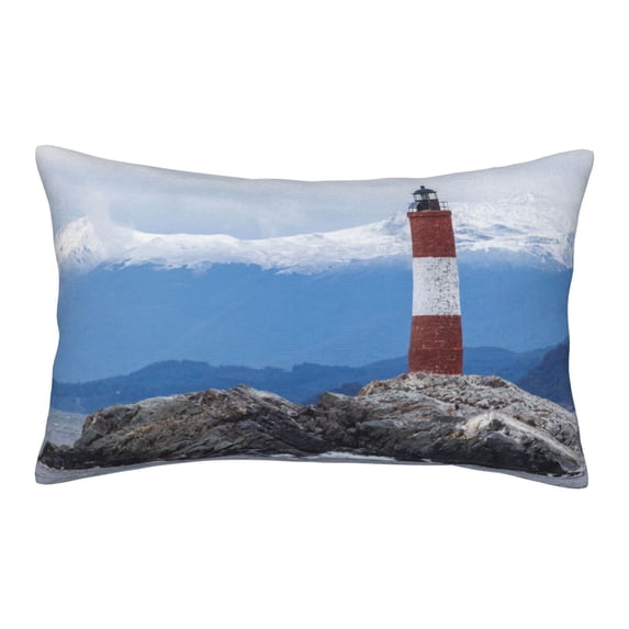 Lsque Lighthouse On The Waters Pattern Pillow Case – Soft & Cozy Throw Pillow Cover, Hypoallergenic Cushion Case for Sleeping Women with Envelope Closure-20"x30"