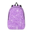 thumbnail image 1 of Lsque Lilac Glittering Pattern Canvas Daypack, Durable Backpack, High-quality Versatile Backpack,Vintage Compact Backpack-Small, 1 of 6