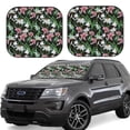 thumbnail image 1 of Lsque Lilies Flowers 2 PCS Windshield Sun Shade | CarFoldable Window Covers | Car Accessories Reflect UV for Universal Cars SUV Truck | Large, 1 of 7