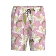 thumbnail image 1 of Lsque Lilies Flowers Mens Sleep Pajama Shorts,Short Pajama Pants, Cotton Ultra-Soft Knit-Medium, 1 of 9