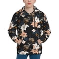 thumbnail image 1 of Lsque Lilies Flowers Patten Youth Hoodie Sweatshirt Pullover with Kangaroo Pocket Boys and Girls Hoodie Warm Hoodie for Kids-Small, 1 of 6