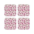 thumbnail image 1 of Lsque Lilies Flowers Pattern 4" Drink Coasters Set of 4, PVC Leather Absorbent Coasters, Table Coaster Set Decorative Coffee Cup Coasters Housewarming Gift -Square, 1 of 6