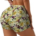 thumbnail image 1 of Lsque Lilies Flowers Pattern High Waisted Biker Shorts for Women-Tummy Control Fitness Athletic Workout Running Yoga Gym Shorts,Moisture-Wicking-Small, 1 of 9
