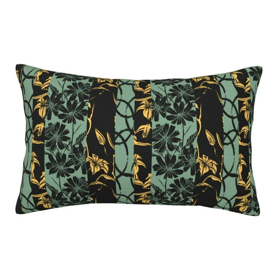 Lsque Lilies Flowers Pattern Pillow Case – Soft & Cozy Throw Pillow Cover, Hypoallergenic Cushion Case for Sleeping Women with Envelope Closure-16"x24"