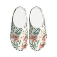 thumbnail image 1 of Lsque Lilies Flowers Pattern Womens Comfort Cotton on Scuff With Memory Foam and Anti-skid Sole Slipper-39/40, 1 of 7