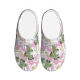 thumbnail image 1 of Lsque Lilies Flowers Pattern Womens Comfort Cotton on Scuff With Memory Foam and Anti-skid Sole Slipper-40/41, 1 of 7