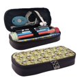 thumbnail image 1 of Lsque Lilies Flowers Printed Big Capacity PU Leather Pencil Case Large Pencil Pouch Stationery Pen Bag Pencil Holder for Teen, 1 of 6