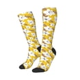 thumbnail image 1 of Lsque Lilies Flowers Printed Crew Socks Men's Women's LightWeight Thin Casual Calf Socks ,Knee High Socks,Cotton Socks, 1 of 9
