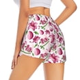 thumbnail image 1 of Lsque Lilies Flowers Printed Women's Running Shorts with Liner Pockets,Elastic Quick Dry Workout Athletic Gym Yoga Shorts,Womens High Waist Shorts-Small, 1 of 9