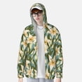 thumbnail image 1 of Lsque Lilies Flowers UPF 50+ Lightweight Sun Protection Men's Women's Long Sleeve Shirt, Hoodie Performance -X-Large, 1 of 9