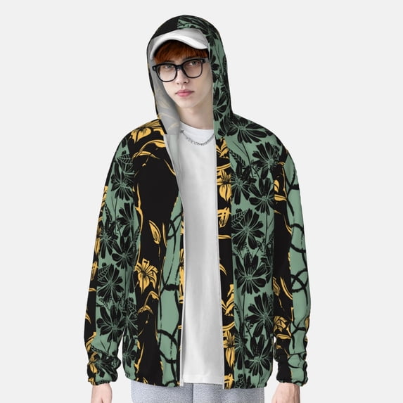 Lsque Lilies Flowers UPF 50+ Lightweight Sun Protection Men's Women's Long Sleeve Shirt, Hoodie Performance -X-Large
