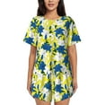 thumbnail image 1 of Lsque Lilies Flowers Women's Short-Sleeved Pajama Set - 2 Piece Soft and Lightweight Sleepwear Set-4X-Large, 1 of 9