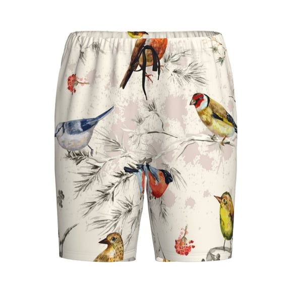 Lsque Little Birds Mens Sleep Pajama Shorts,Short Pajama Pants, Cotton Ultra-Soft Knit-4X-Large