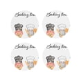 thumbnail image 1 of Lsque Little Chef Gnome Pattern 4" Drink Coasters Set of 4, PVC Leather Absorbent Coasters, Table Coaster Set Decorative Coffee Cup Coasters Housewarming Gift -Round Shape, 1 of 6