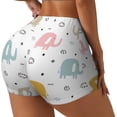 thumbnail image 1 of Lsque Little Elephant Pattern High Waisted Biker Shorts for Women-Tummy Control Fitness Athletic Workout Running Yoga Gym Shorts,Moisture-Wicking-XX-Large, 1 of 9