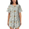 thumbnail image 1 of Lsque Little Puppies Women's Short-Sleeved Pajama Set - 2 Piece Soft and Lightweight Sleepwear Set-X-Large, 1 of 9