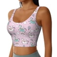 thumbnail image 1 of Lsque Llama Unicorn and Rainbow Printed Women'S Sports Bra, Compression, Moisture Wicking, High-Impact Sports Bra For Women,Supportive sports bra-XX-Large, 1 of 9