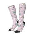 thumbnail image 1 of Lsque Llama Unicorn and Rainbow Printed Crew Socks Men's Women's LightWeight Thin Casual Calf Socks ,Knee High Socks,Cotton Socks, 1 of 9