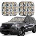 thumbnail image 1 of Lsque Llama and Cactus1 2 PCS Windshield Sun Shade | CarFoldable Window Covers | Car Accessories Reflect UV for Universal Cars SUV Truck | Small, 1 of 7