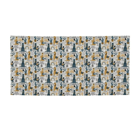 Lsque Llama and Cactus1 Pattern Party Banner, Festive Banner , Holiday Celebrations and Events for Carnival Birthday Party Festival Decorations-Small
