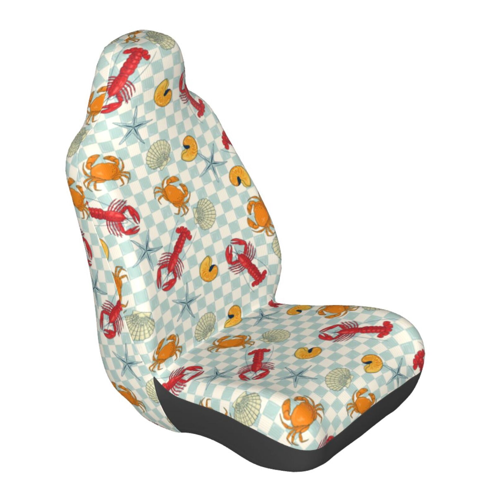 Lsque Lobster Sea Shell Pattern Car Seat Covers for Front Seats ...