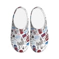 thumbnail image 1 of Lsque London Landmark2 Pattern Womens Comfort Cotton on Scuff With Memory Foam and Anti-skid Sole Slipper-44/45, 1 of 7