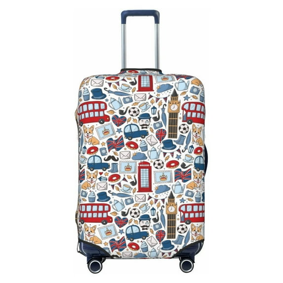 Lsque London Symbols1 Printed Luggage Cover, Travel Luggage Protector,Scratch and Dirt Resistant, Fits 18-32 Inch Luggage - Medium