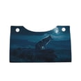 thumbnail image 1 of Lsque Lonely Night Wolf Printed Long Tissue Box Cover Holder, Facial Paper Organizer Dispenser,Triangle with Bottom Belt, PVC Leather Decorative Organizer, 1 of 9