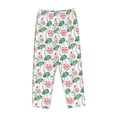 thumbnail image 1 of Lsque Lotus Flower Print Women's Pajama Pants, Lounge Pant - Comfortable Home Wear,Elastic Waistband, Stylish Design-X-Large, 1 of 9