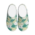 thumbnail image 1 of Lsque Lotus Flower1 Pattern Womens Comfort Cotton on Scuff With Memory Foam and Anti-skid Sole Slipper-39/40, 1 of 7