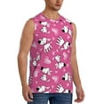 thumbnail image 1 of Lsque Love Dog Print Men's Cotton Blend Sleeveless Muscle Shirts (S-3XL)- Moisture Wicking, Odor Protection, UPF 30+,XX-Large, 1 of 8