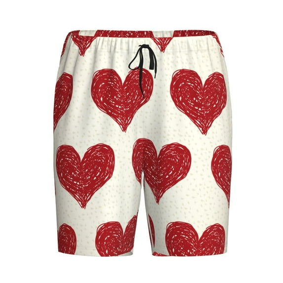 Lsque Love Mens Sleep Pajama Shorts,Short Pajama Pants, Cotton Ultra-Soft Knit-X-Large