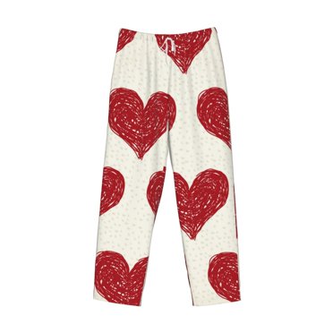 Lsque Love Print Men's Pajama Pants, Lounge Pant - Comfortable Home Wear,Elastic Waistband, Stylish Design-Medium