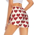 thumbnail image 1 of Lsque Love Printed Women's Running Shorts with Liner Pockets,Elastic Quick Dry Workout Athletic Gym Yoga Shorts,Womens High Waist Shorts-Large, 1 of 9