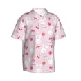 thumbnail image 1 of Lsque Love Rabbit pattern Hawaiian Shirt for Men, Unisex Summer Beach Casual Short Sleeve Button Down Shirts-XX-Large, 1 of 9