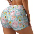 thumbnail image 1 of Lsque Love You Rabbit Pattern High Waisted Biker Shorts for Women-Tummy Control Fitness Athletic Workout Running Yoga Gym Shorts,Moisture-Wicking-Small, 1 of 9
