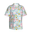 thumbnail image 1 of Lsque Love You Rabbit pattern Hawaiian Shirt for Men, Unisex Summer Beach Casual Short Sleeve Button Down Shirts-3X-Large, 1 of 9