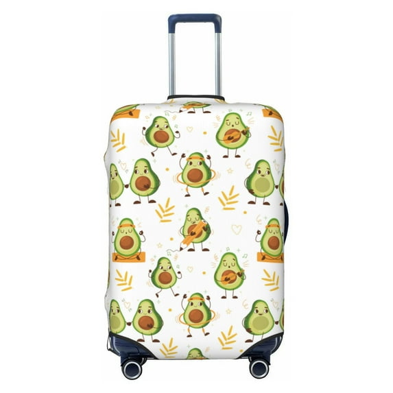Lsque Lovely Avocado Printed Luggage Cover, Travel Luggage Protector,Scratch and Dirt Resistant, Fits 18-32 Inch Luggage - Medium