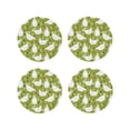 thumbnail image 1 of Lsque Lovely Chickens Pattern 4" Drink Coasters Set of 4, PVC Leather Absorbent Coasters, Table Coaster Set Decorative Coffee Cup Coasters Housewarming Gift -Round Shape, 1 of 6