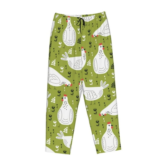Lsque Lovely Chickens Print Women's Pajama Pants, Lounge Pant - Comfortable Home Wear,Elastic Waistband, Stylish Design-Small