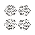 thumbnail image 1 of Lsque Lovely Penguin Pattern 4" Drink Coasters Set of 4, PVC Leather Absorbent Coasters, Table Coaster Set Decorative Coffee Cup Coasters Housewarming Gift -Hexagon, 1 of 6