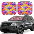 thumbnail image 1 of Lsque Magic Mushrooms 2 PCS Windshield Sun Shade | CarFoldable Window Covers | Car Accessories Reflect UV for Universal Cars SUV Truck | Large, 1 of 1